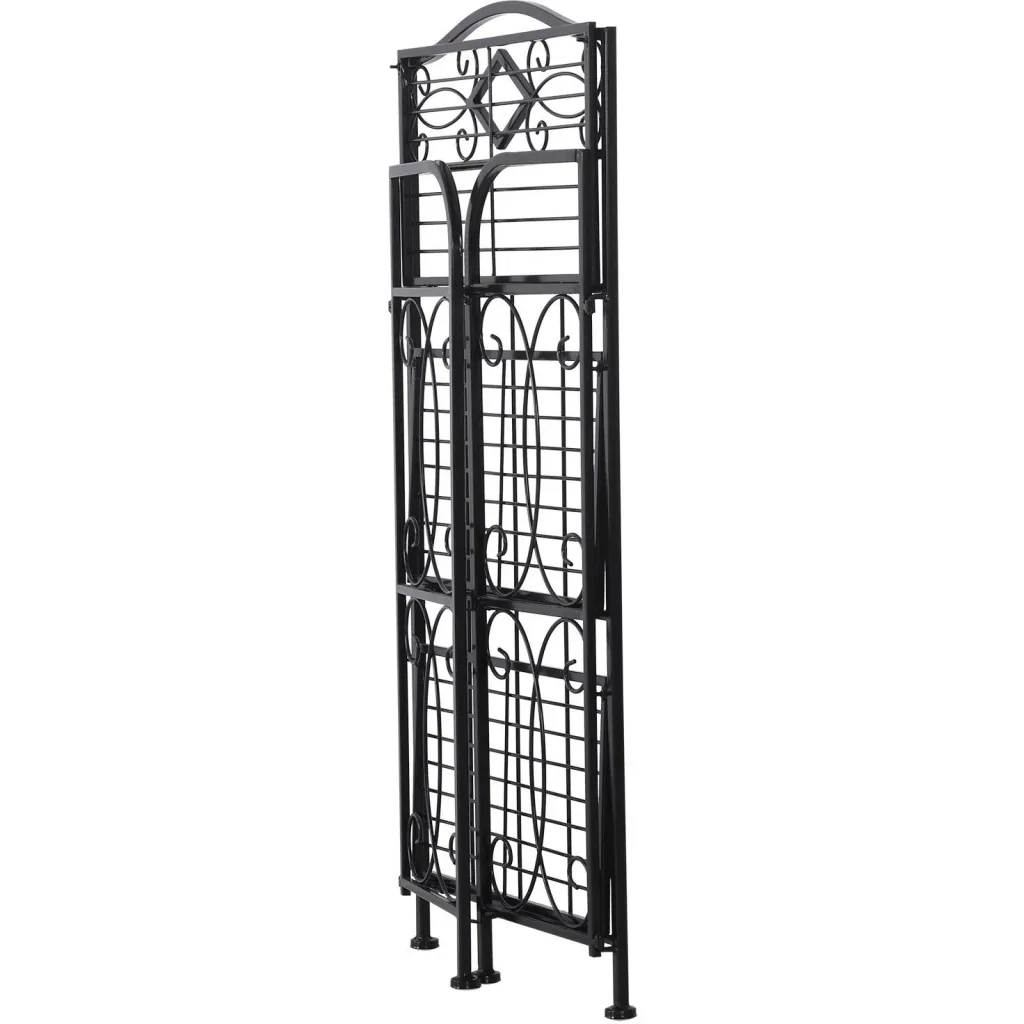 Standregal Bücherregal Lagerregal Pflanzregal Schuhregal faltbar Metall Schwarz 48 x 28 x 101,5 cm