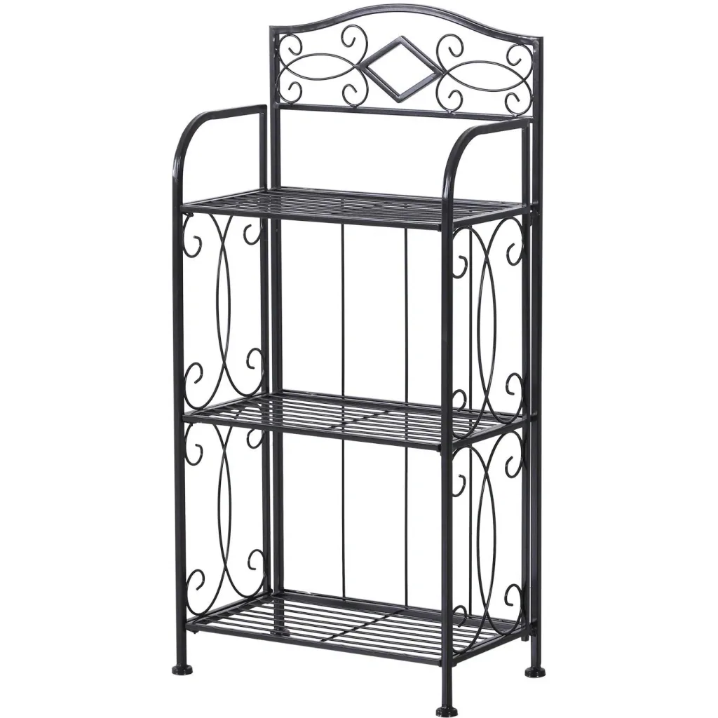 Standregal Bücherregal Lagerregal Pflanzregal Schuhregal faltbar Metall Schwarz 48 x 28 x 101,5 cm