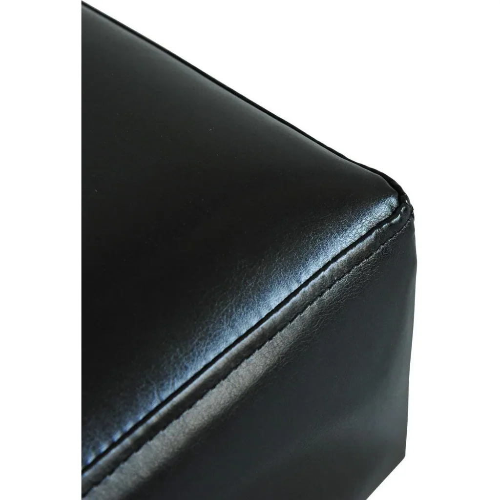 Fußhocker Sitzbank aus Kunstleder schwarz