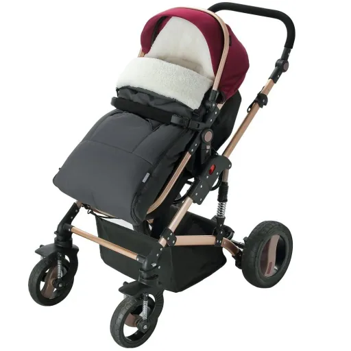 Baby-Fußsack anthrazit 93x56cm g