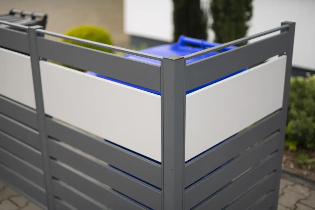 Mülltonnenverkleidung Planum 4er Box, 120 cm, antharzit