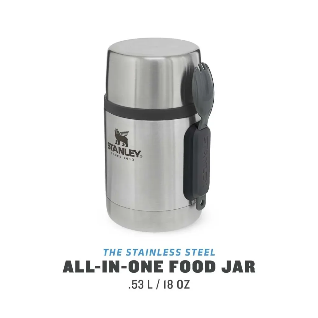 Adventure Food Jar, 532 ml, 18/8 Edelstahl, Vakuum-Isolation, Essbesteck, Kleinteilefach