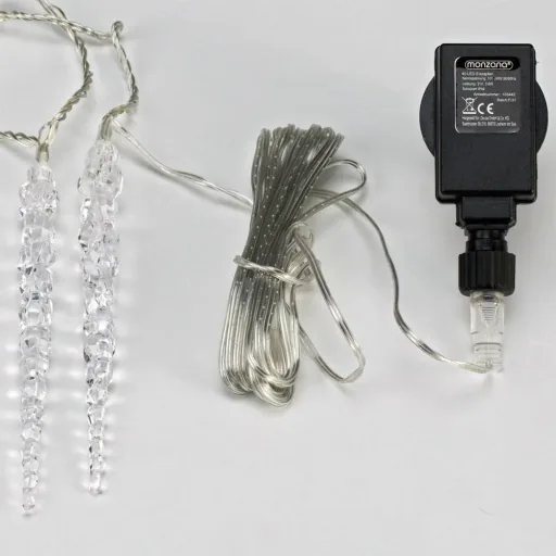 Weihnachts-Eiszapfen-Lichterkette 40 LED's 10,5m