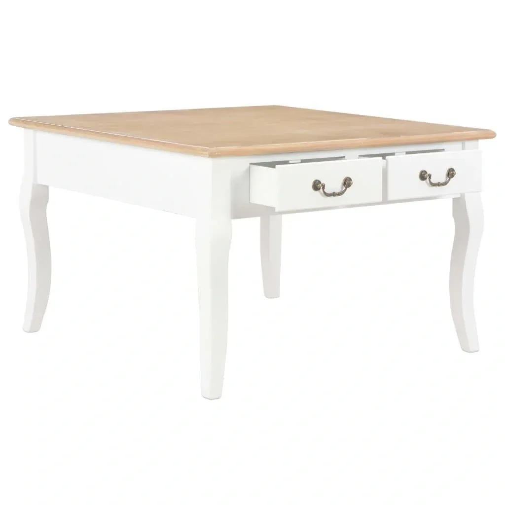 Couchtisch 80x80x50 cm Holz weiß