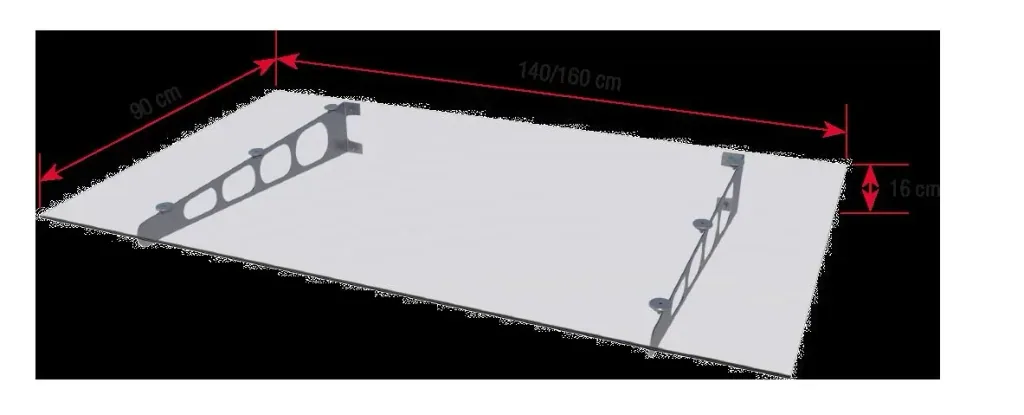 Edelstahlvordach HD/LT 160 klar, 160 x 90 x 16 cm, Edelstahl, Verbundsicherheitsglas (VSG) 8mm klar