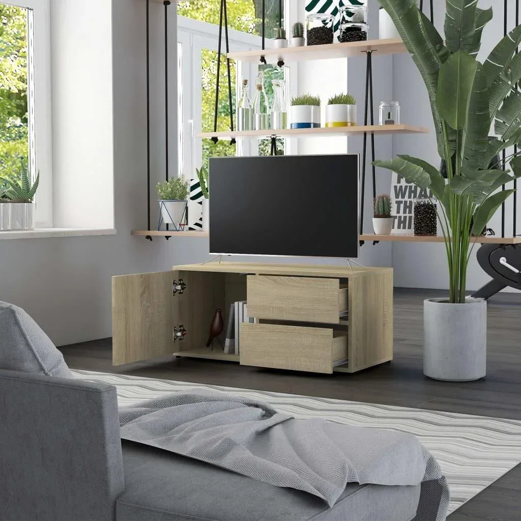 TV-Schrank 80x34x36 cm Spanplatte Sonoma Eiche