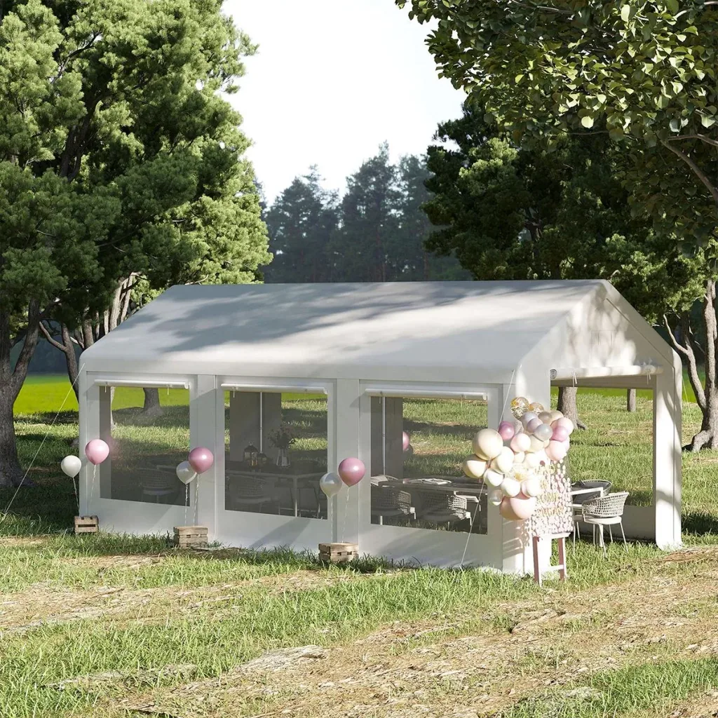 Pavillon 6 x 3 M - weiß