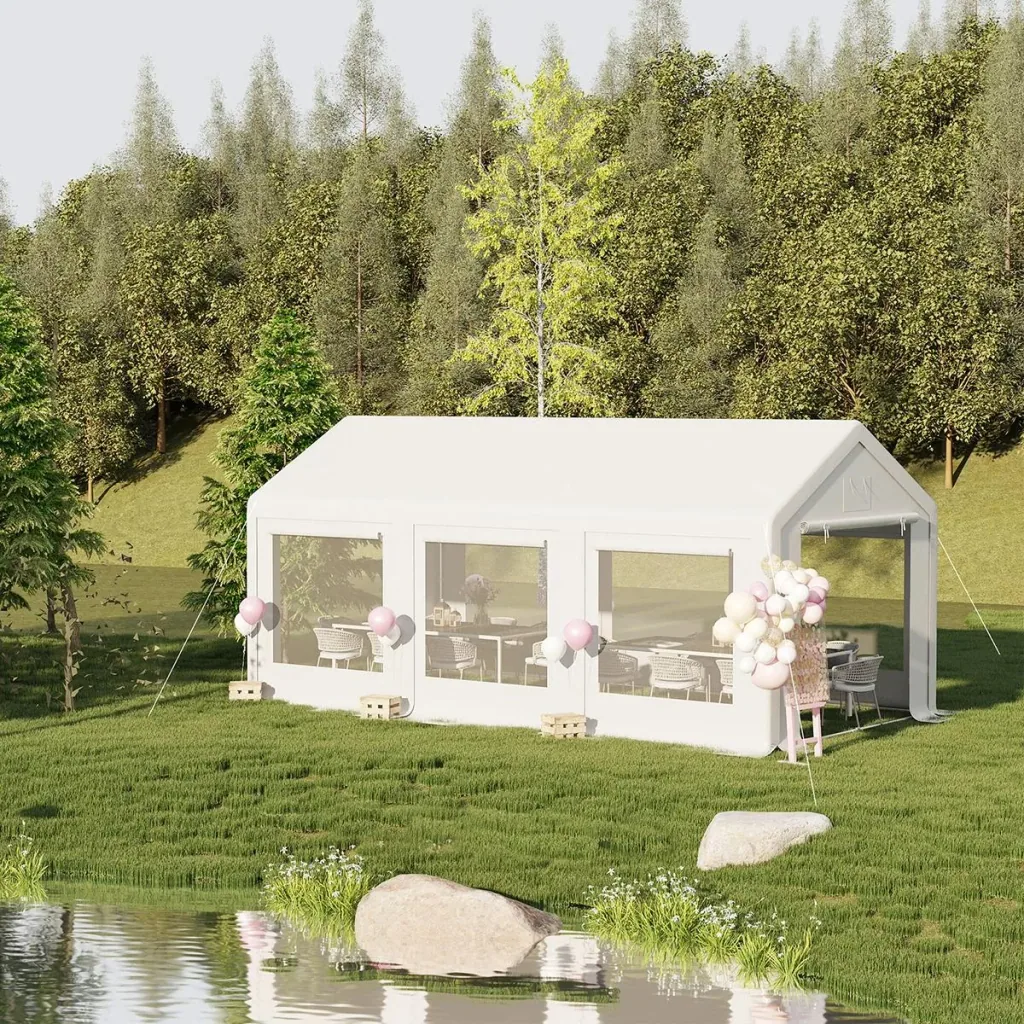 Pavillon 6 x 3 M - weiß