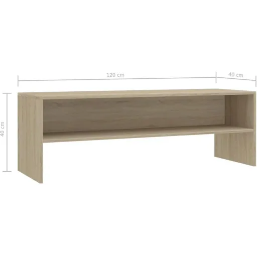 TV-Schrank 120x40x40 cm weiß und Sonoma-Eiche