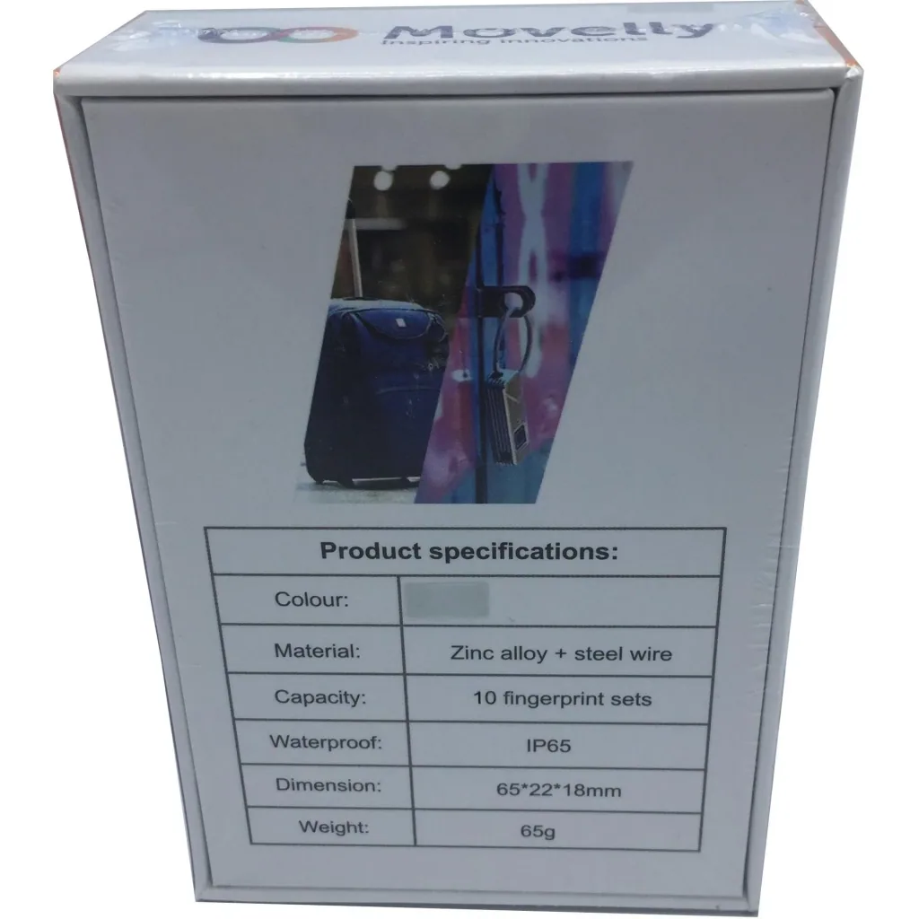 Movelly fingerprint padlock Gold