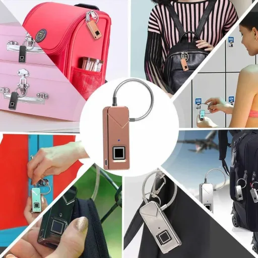 Movelly fingerprint padlock Gold