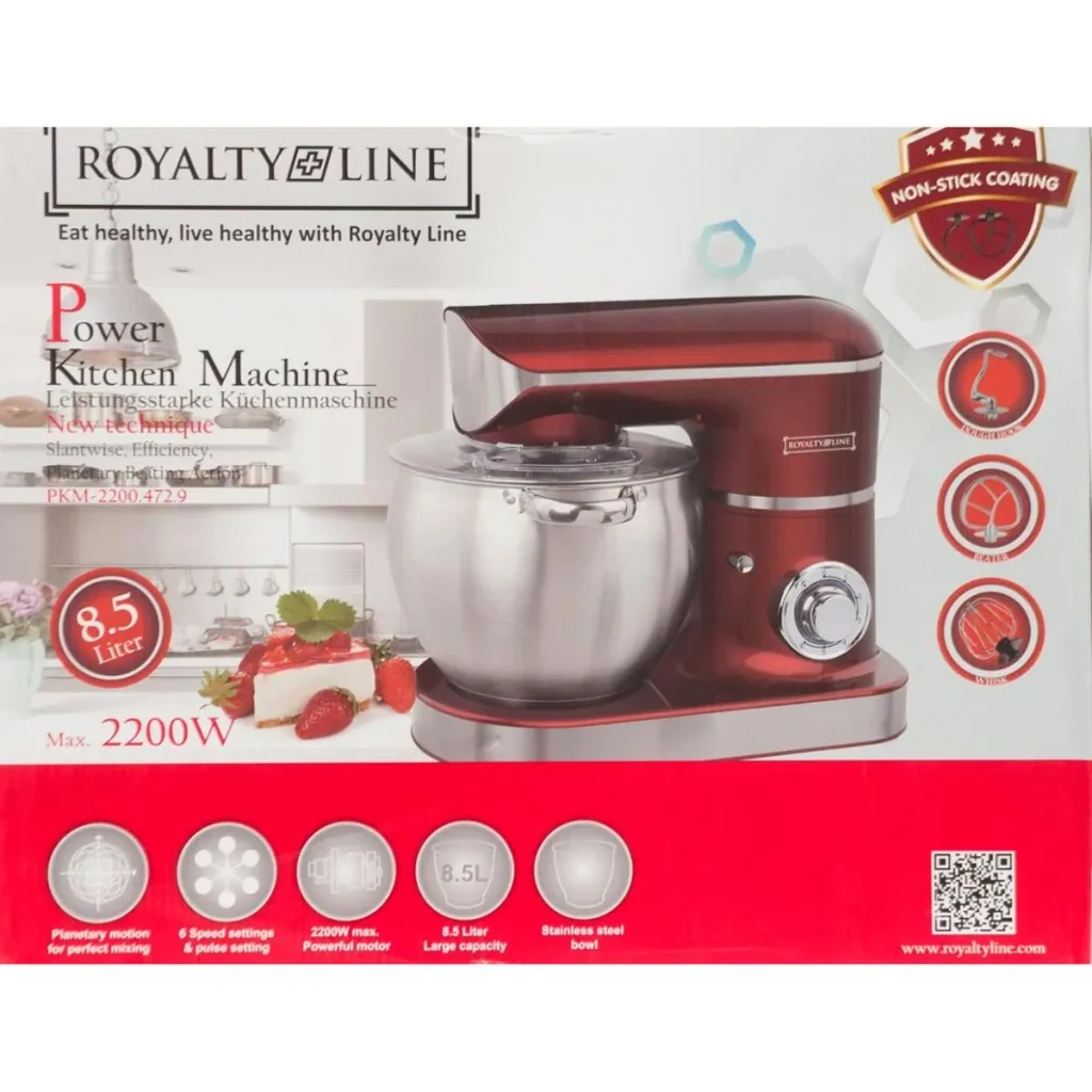 Power-Küchenmaschine - 2200W - 8.5L - Rot