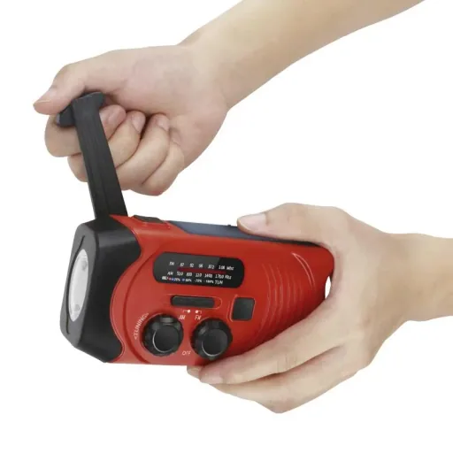 Tragbares Solar Kurbel Radio mit Taschenlicht