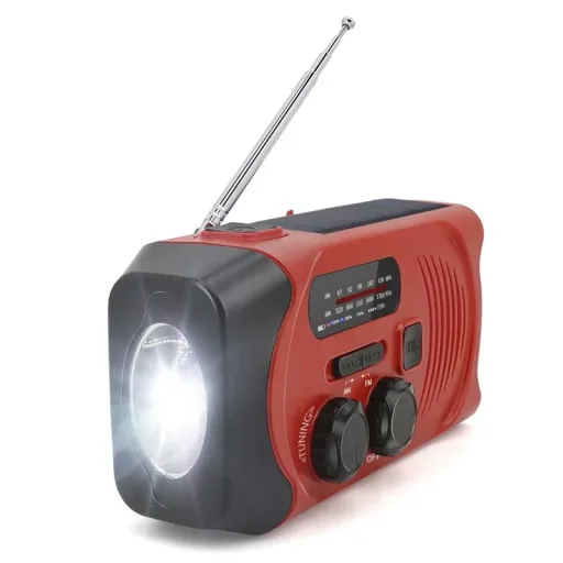 Tragbares Solar Kurbel Radio mit Taschenlicht