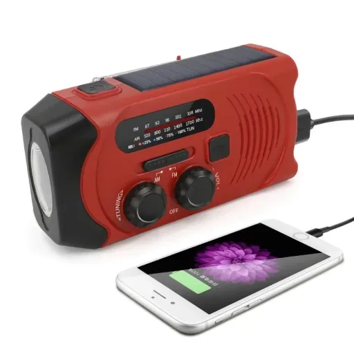 Tragbares Solar Kurbel Radio mit Taschenlicht