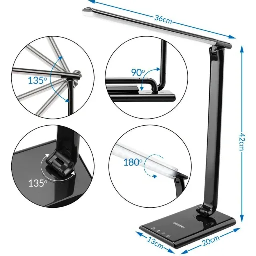 LED-Tischleuchte Cataleya schwarz 42cm
