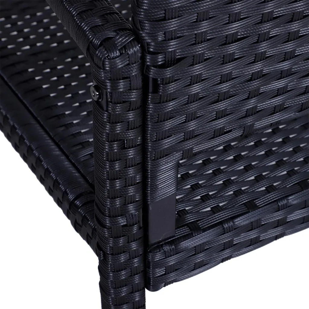Polyrattan Gartenbank schwarz