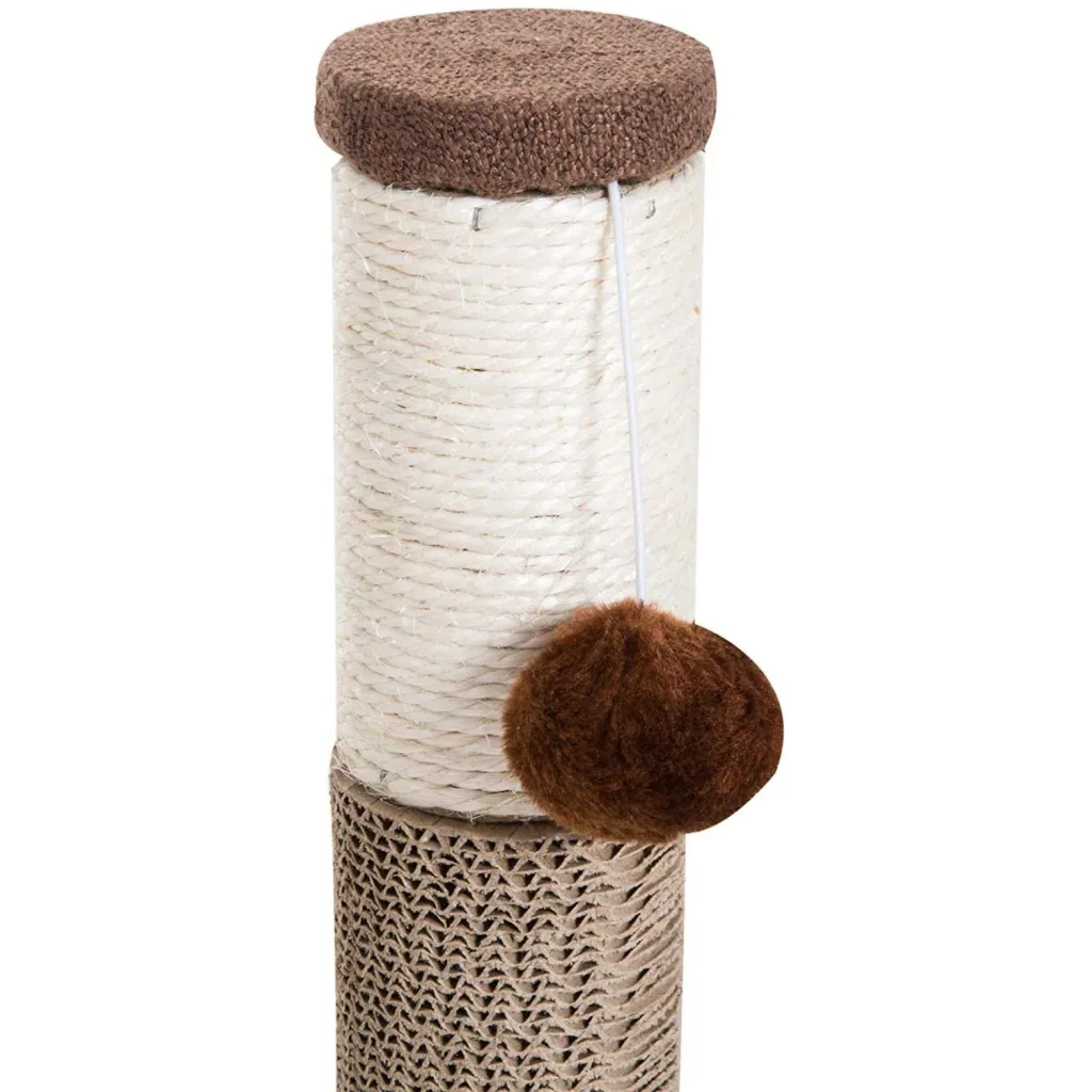 Kratzstamm Katzenbaum Kletterbaum mit einem Ball Braun