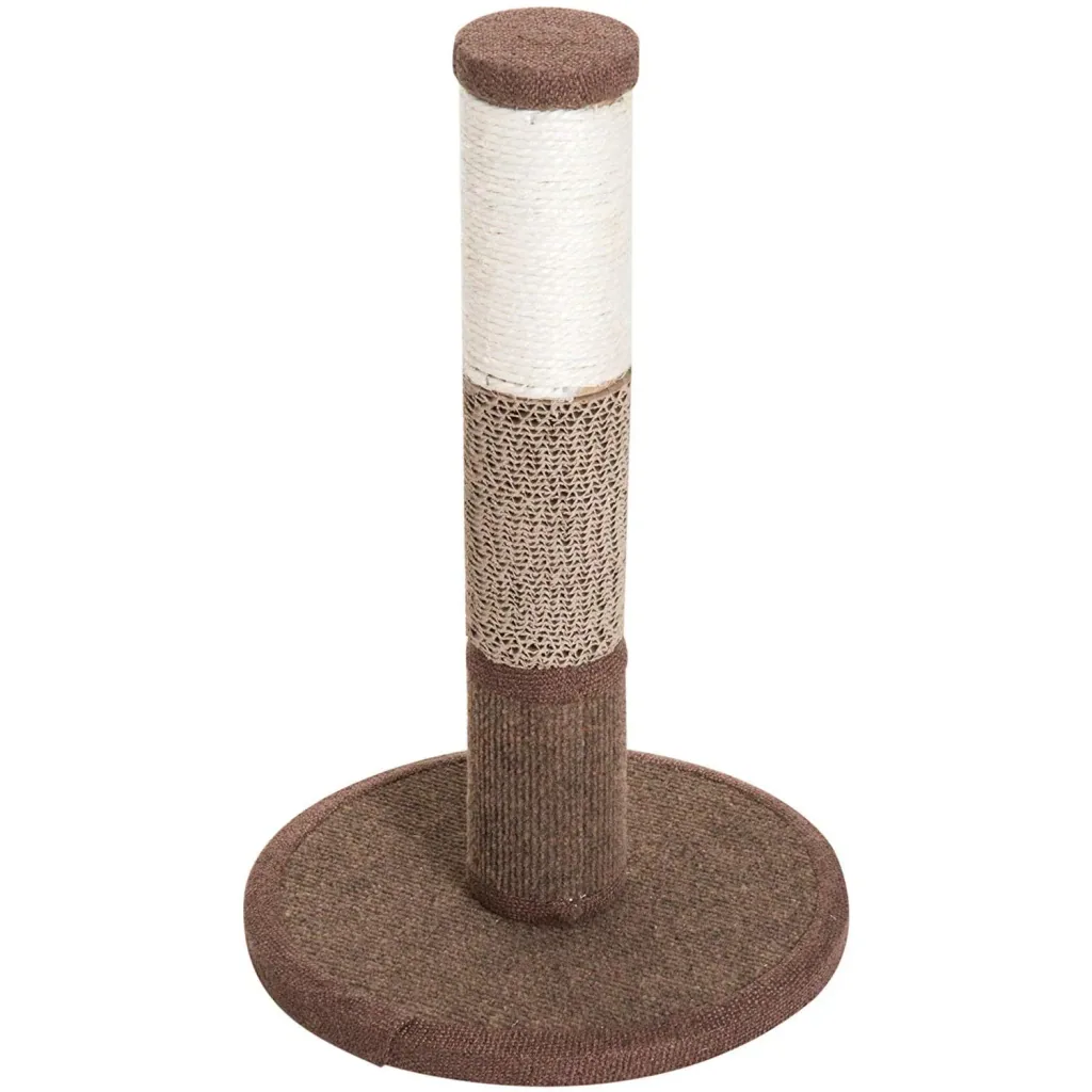 Kratzstamm Katzenbaum Kletterbaum mit einem Ball Braun