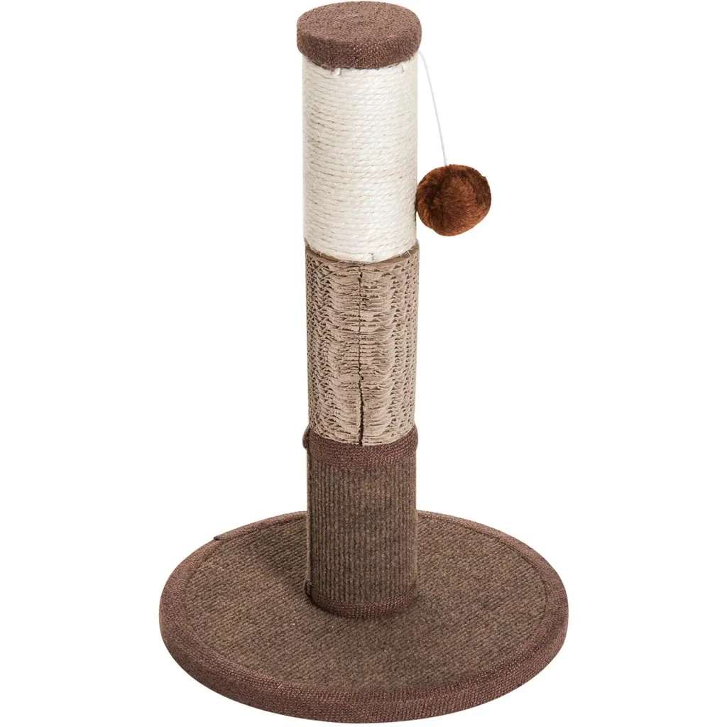 Kratzstamm Katzenbaum Kletterbaum mit einem Ball Braun