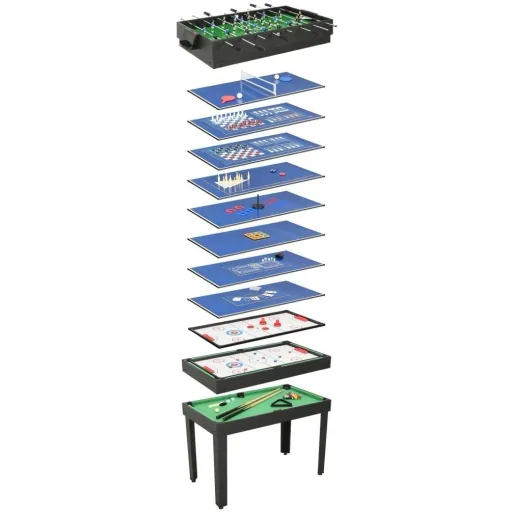 Multi-Playtable 15-in-1 121x61x82 cm schwarz