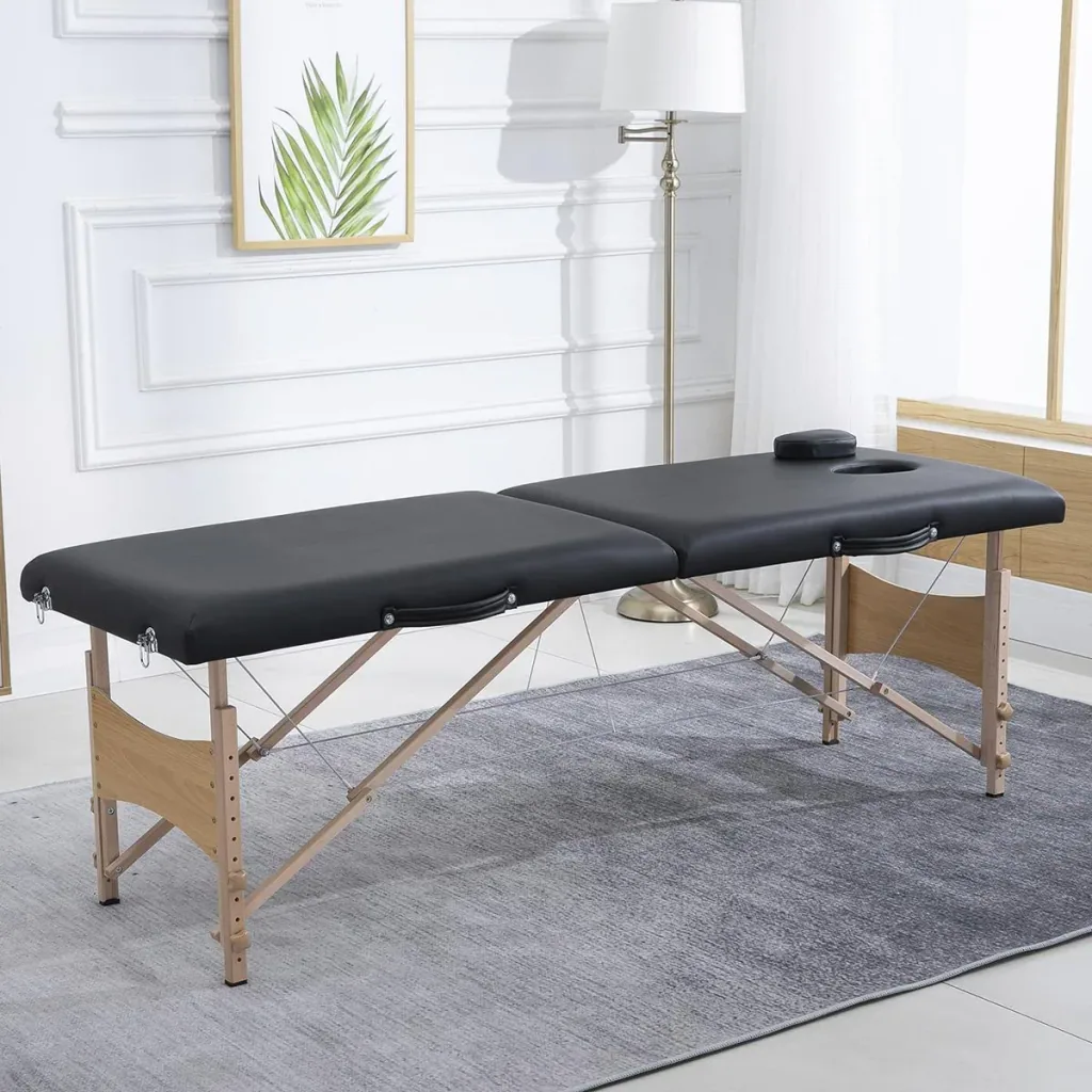 Mobiler Massagetisch schwarz