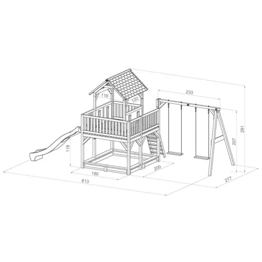 Spielhaus Atka + DoppeLT SChaukel