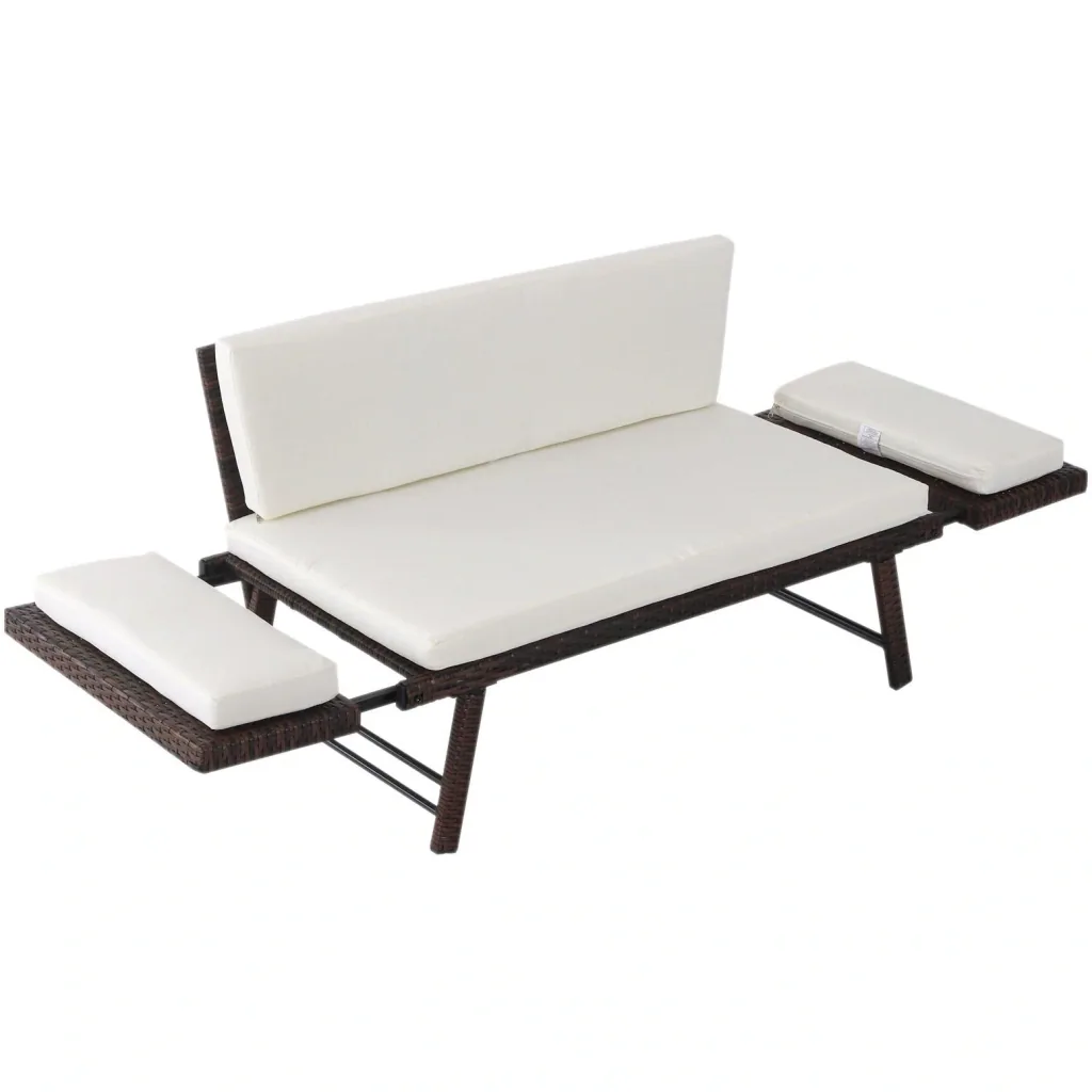 Gartensofa mit klappbaren Armlehnen