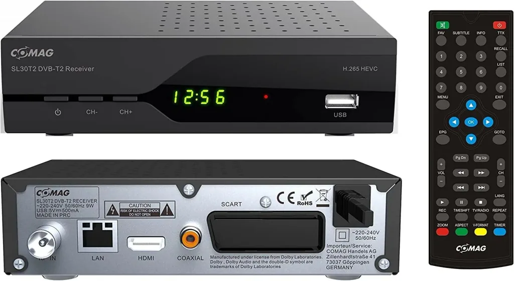 Receiver SL30T2 Terrestrisch FTA DVB-T2, HEVC H.265
