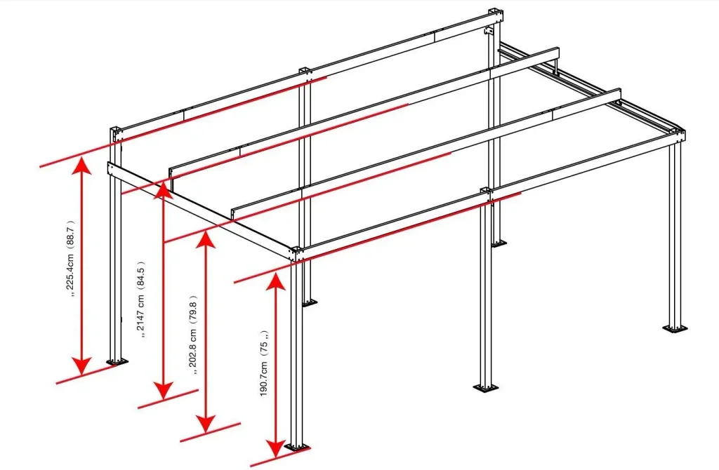 Sojag Aluminium Terrassenüberdachung St. Barthelemy 12x16 anthrazit