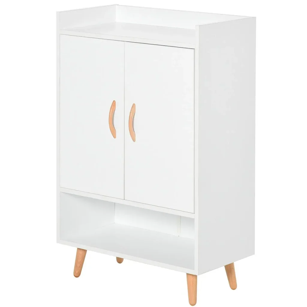 Schuhschrank Schuhregal mit Türen und Regalen für Flur und Eingangsbereich, moderner Schuhkommode Schuhablagen, E1 Spanp