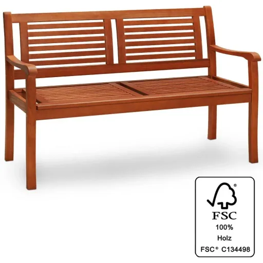 Gartenbank Eukalyptusholz 120x60x90cm FSC-zertifiziert