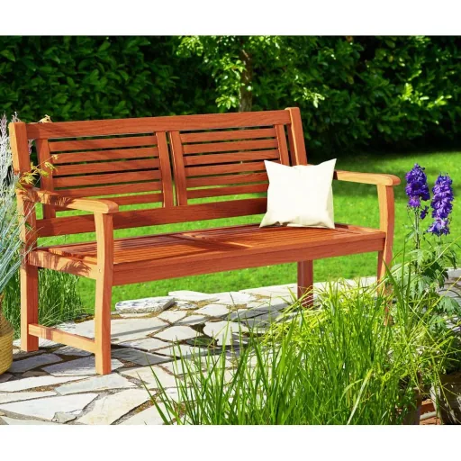 Gartenbank Eukalyptusholz 120x60x90cm FSC-zertifiziert