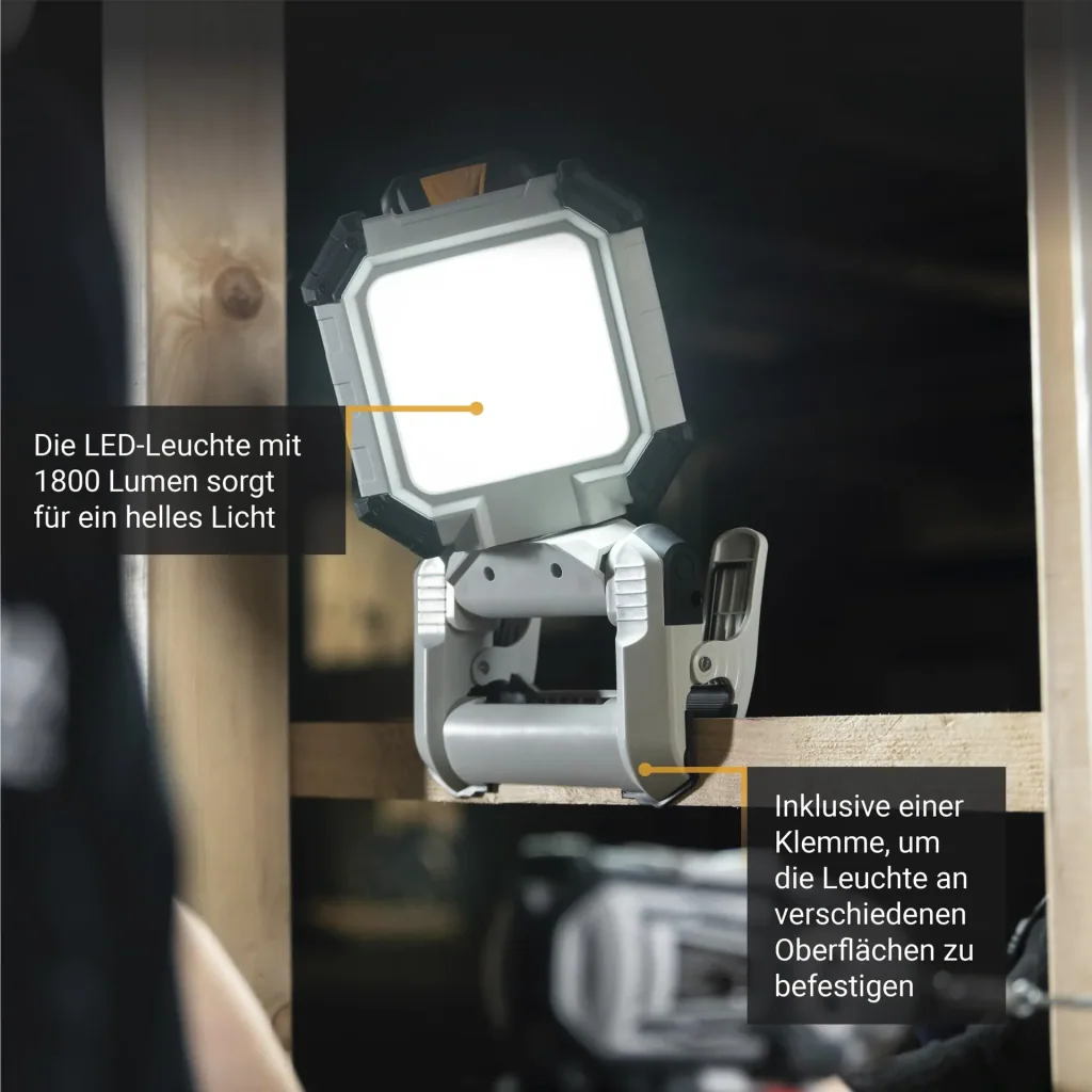 Maxxpack 18V Akku-LED-Arbeitsleuchte (ohne Akku und Ladegerät)
