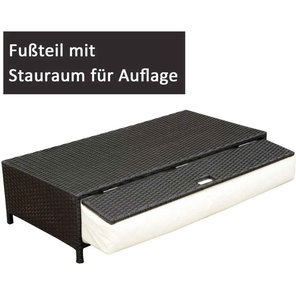 Polyrattan Lounge-Sofa mit Kissen