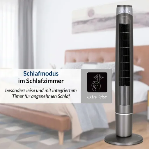 Turmventilator grau 120cm inkl. Fernbedienung