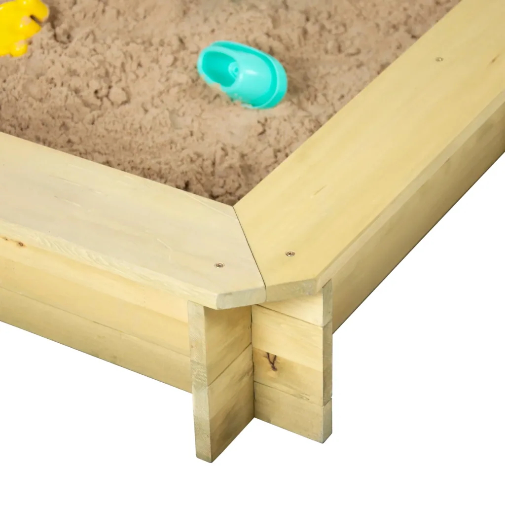Sandkasten mit Sonnendach, Holz