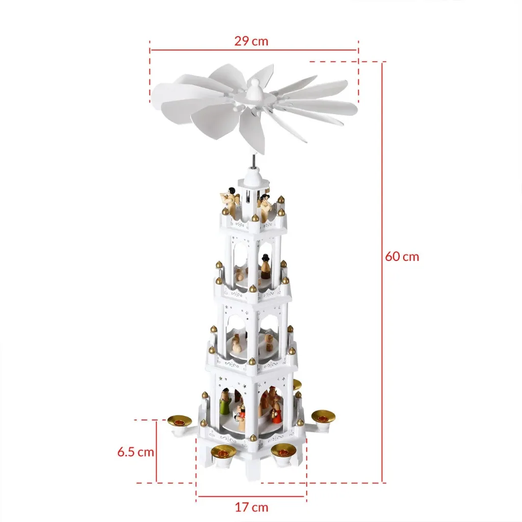 Weihnachtspyramide XL Weiß