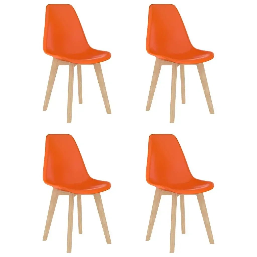 Esstischstühle 4tlg. Kunststoff orange
