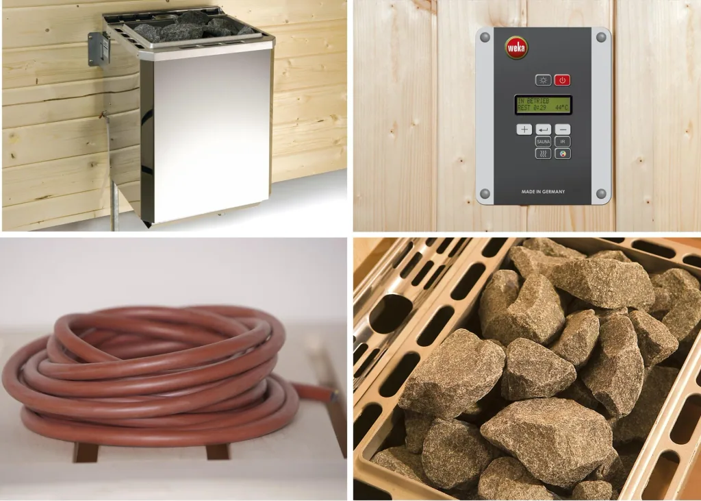 Saunaofenset 4 - 4,5 KW BioS mit Ofenanschlußkabel