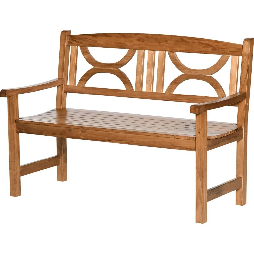 2-Sitzer Gartenbank Massivholz 123 x 61 x 89,5 cm