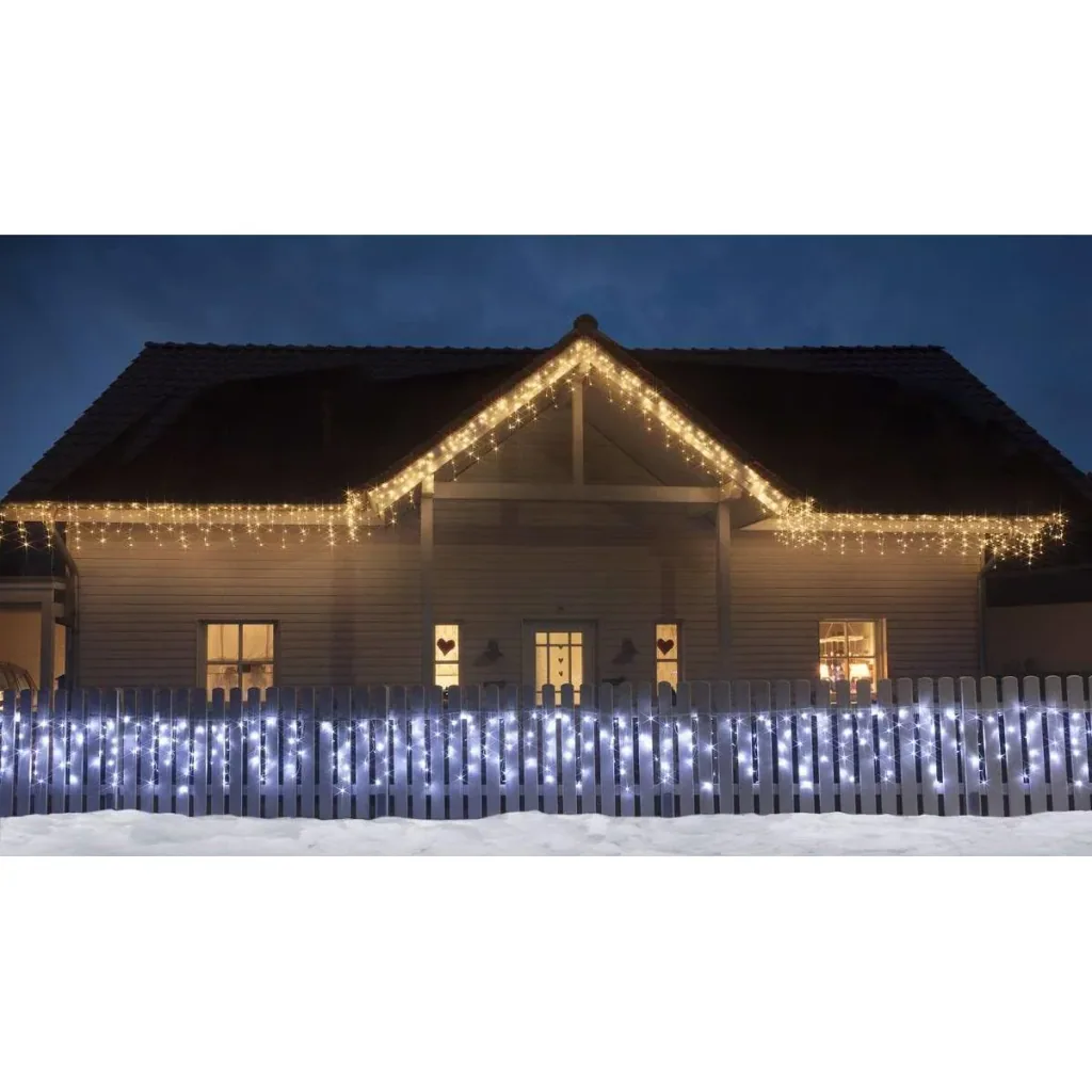 IJspegel verlichting 360 LED's warm wit binnen/buiten 12 meter IP44