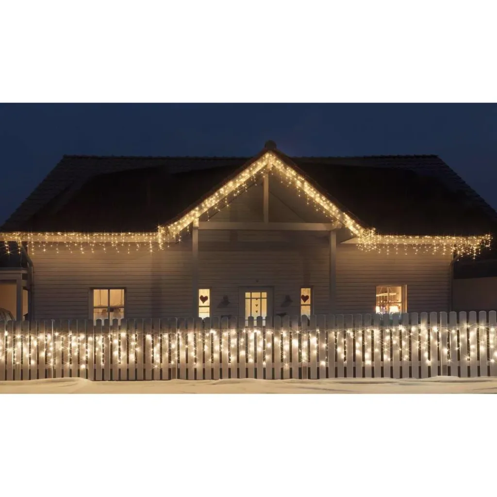 IJspegel verlichting 360 LED's warm wit binnen/buiten 12 meter IP44