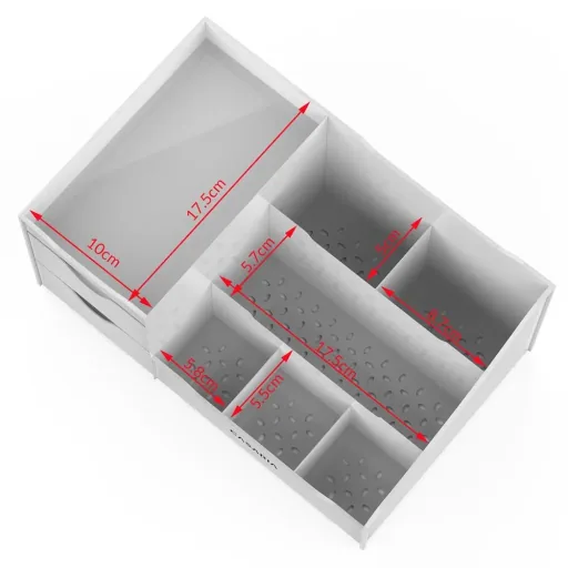 Make-up-Organizer hellgrau